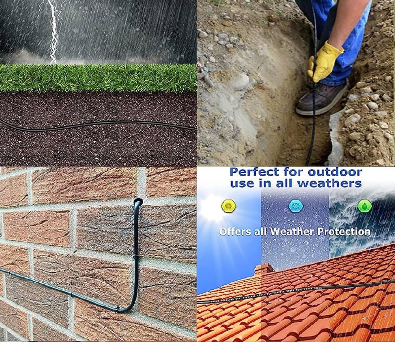 UbiGear 300' FT Oxygen-Free Copper Heavy Duty CAT6 Waterproof Outdoor Direct Burial UV Resistant Ethernet LAN Network Patch Cable RJ45 Cord (300FT Outdoor) - Image 5